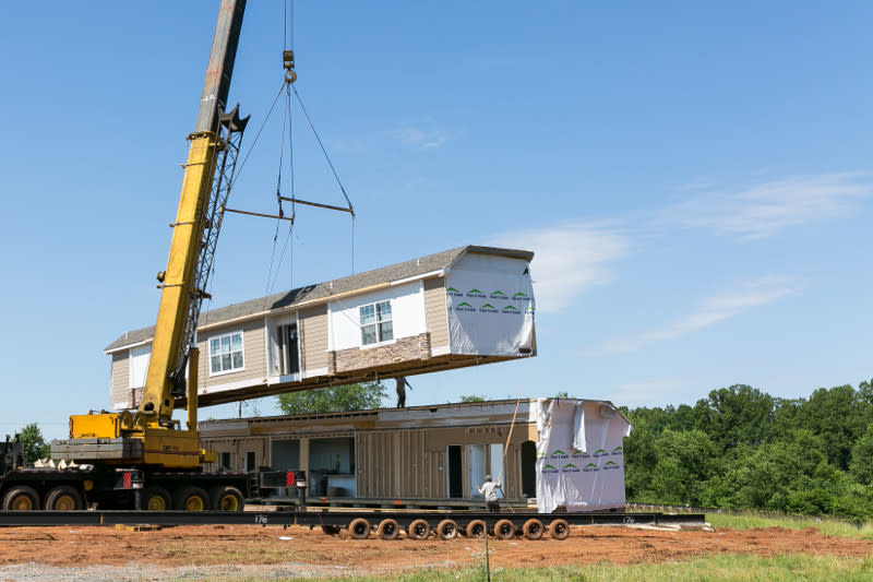 Clayton modular home in the build process