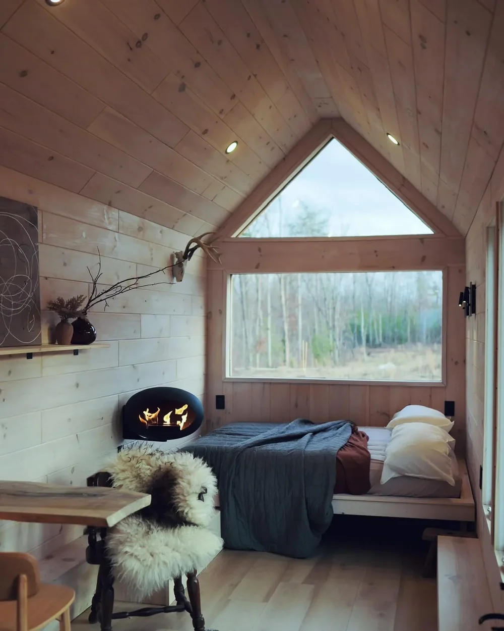 Nordic Spruce weekender bedroom interior