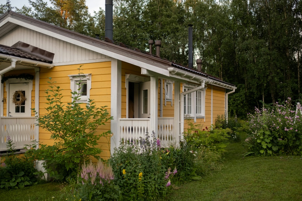 yellow ADU cottage style