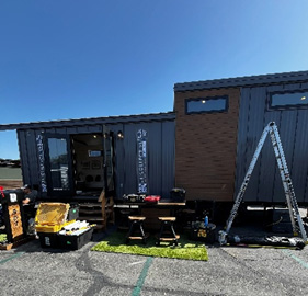 Tiny home exterior under construction