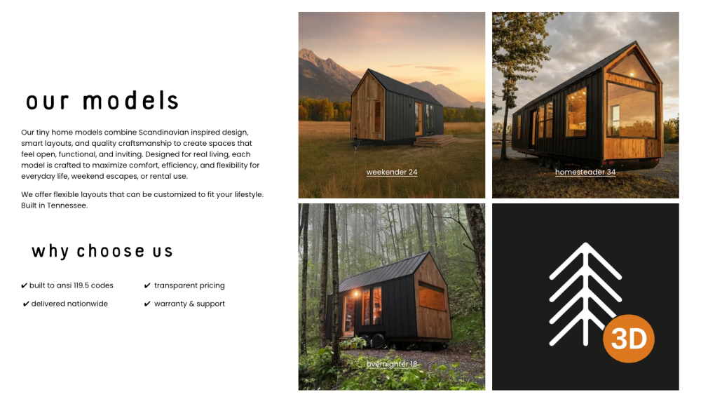 Nordic and Spruce Homepage Screenshot