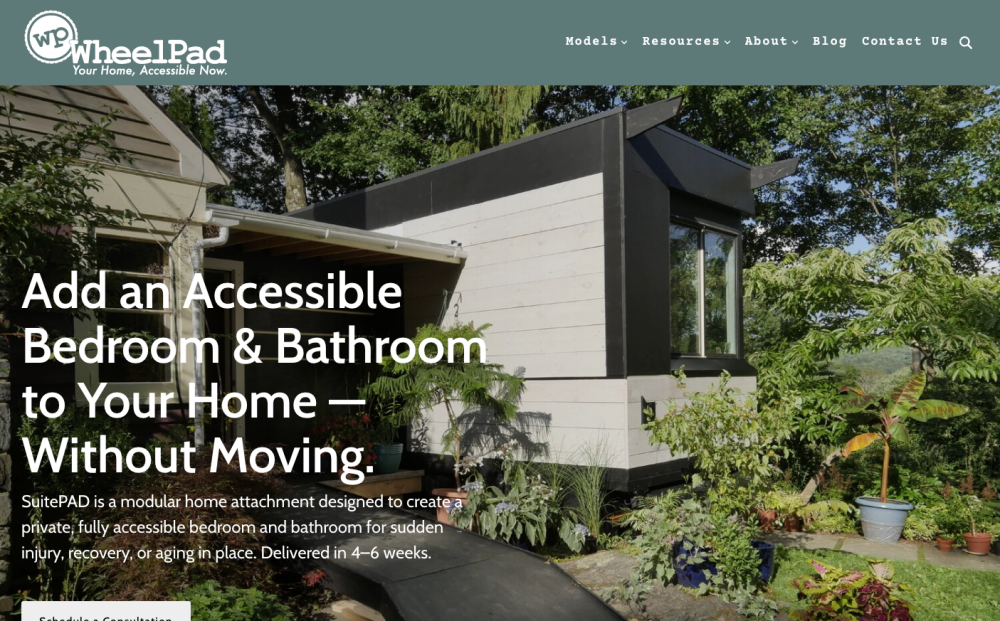 WheelPad homepage screenshot